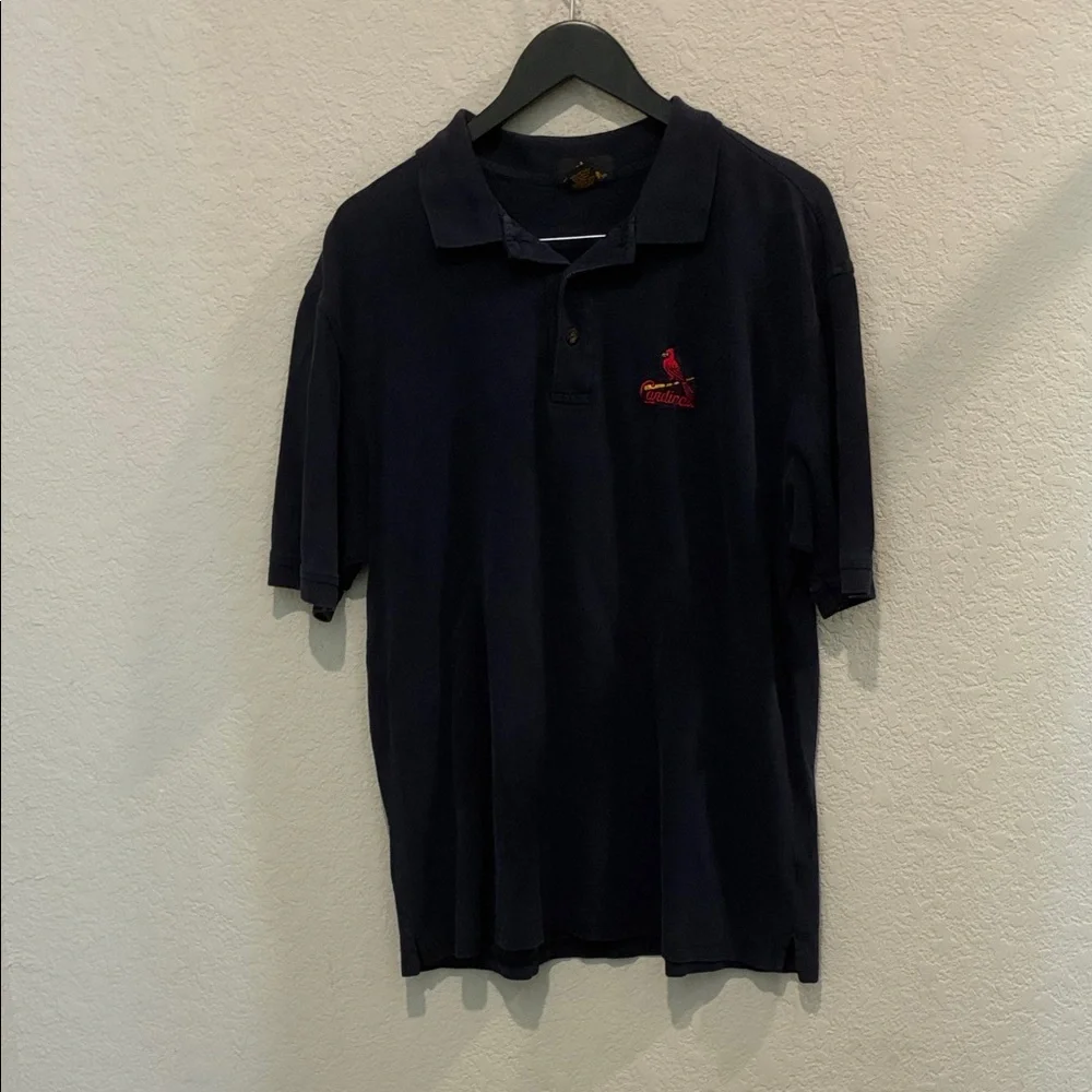 Antigua Navy Polo with Red Embroidered Logo